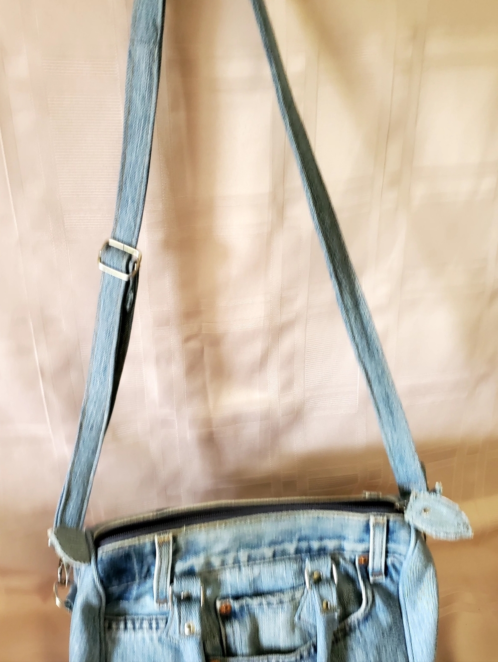 CUTE Denim Satchel Handbag - Light Blue Women's Bag - Picture 3 of 3
